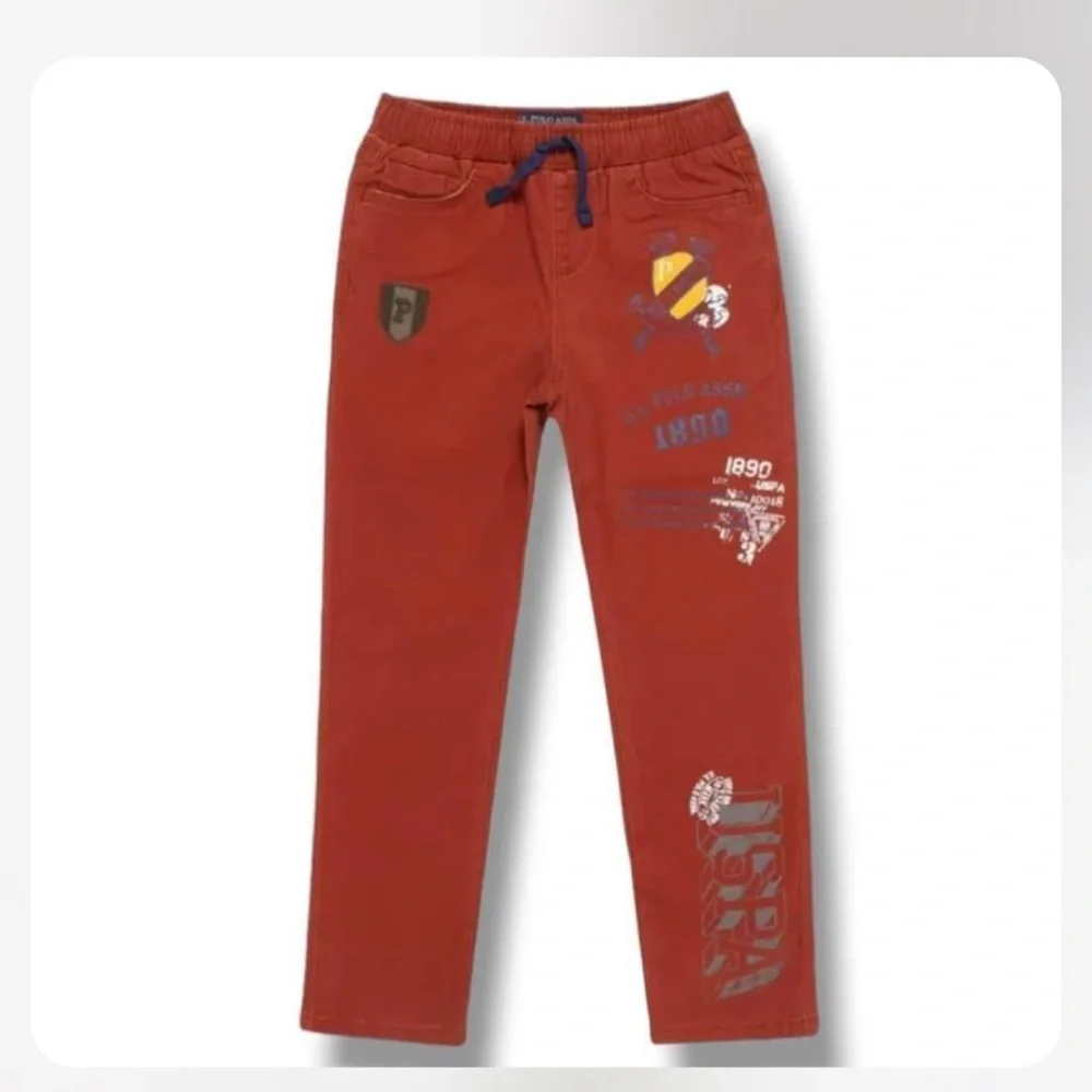 ⭐️⭐️⭐️Host Pick⭐️⭐️⭐️U.S. Polo ASSN burgundy boy pants size X-Small (4-5)